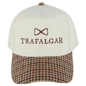 Trafalgar Store s 5 Panel Corduroy Baseball Hat with Plaid Brim in Beige With Plaid Brim at Nordstrom