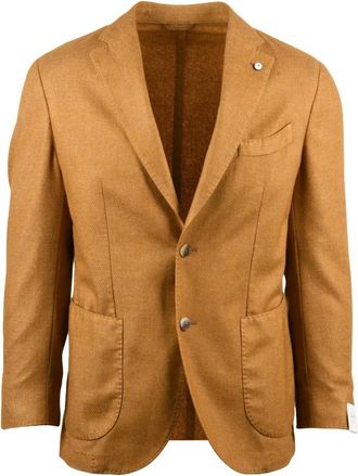 L.B.M. 1911 L.b.m. 1911, Heren, Jassen, Oranje, Maat: S Wol