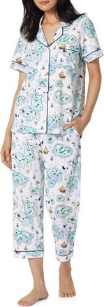 Bedhead Pajamas Print Stretch Organic Cotton Jersey Crop Pajamas in Treasure Hunt at Nordstrom, Size X-Large