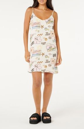 Rip Curl Sunset Luau Linen Blend Sundress in Off White at Nordstrom, Size Xx-Small