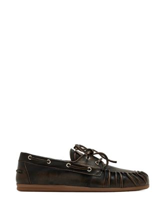 Alohas Alohas Rowan geborsteld bruin lederen loafers