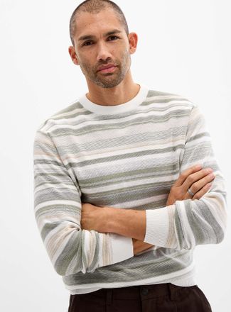 Point Zero Mens Muted mixed-stripe sweater