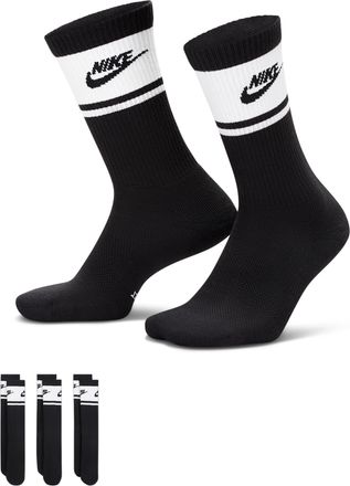 Nike Unisex Everyday Elevated Crew Socks (3 Pairs) in Black | IM7949-902