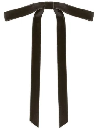 Jennifer Behr Aida velvet bow-barrette - women - Velvet - One Size - Black