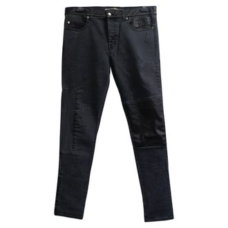Alexander McQueen Alexander McQueen mid-rise jeans met distressed look en slim fit model in zwart katoen