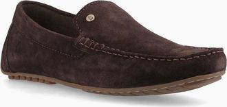 Hush Puppies Mens Hush Puppies Ralph Suede Leather Mens Brown Loafers - Size: UK 12 / eu 47 / us 14