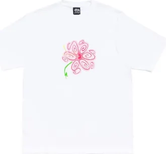 St&uuml;ssy S Flower T-Shirt White 1905189-WHIT