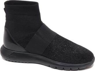 Hogan Star Dust Slip On Schoen - Dames - Enkellaarsjes - Zwart - 36 EU - Su&egrave;de - Schoenen