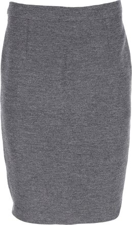 Lanvin Pencil Skirt in Grey Wool