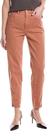 Brunello Cucinelli Womens Tawny Orange Cotton Trousers, Size 38