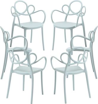 Regalos Miguel Regalos Miguel - Packs Sillas Jard&iacute;n - Pack 6 Sillas Sky Con Reposabrazos - Azul