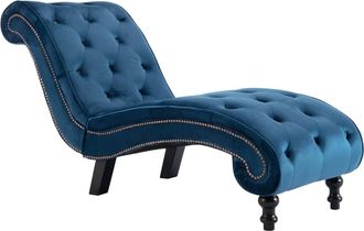 vidaXL Div&aacute;n De Terciopelo Azul Vidaxl
