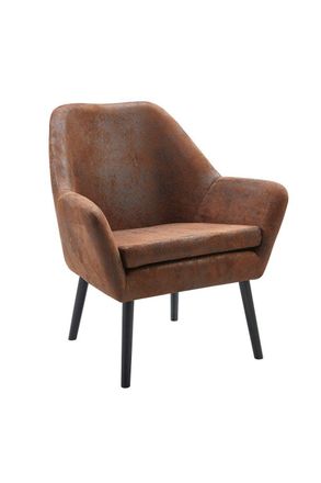 Teamson Home Divano Accent Chair, Modern Armchair In Brown With Padding