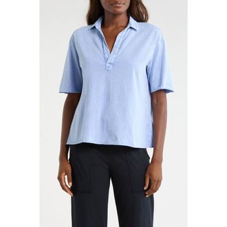 Frank & Eileen Patty Short Sleeve Henley in Pool Water Blue at Nordstrom, Size X-Large