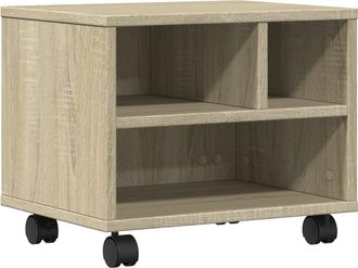 vidaXL Soporte Para Impresora Con Ruedas Roble Sonoma 41x32x34,5 Cm Vidaxl