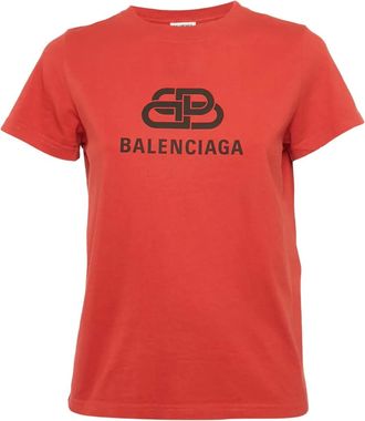 Balenciaga T-shirt met logoprint - Rood