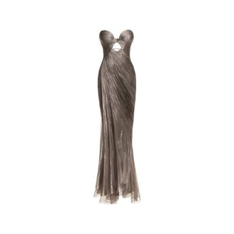 Maria Lucia Hohan Kleedjes, Dames, Grijs, S, Zephyra Strapless Maxi Jurk