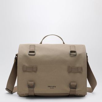 Prada Desert-colored canvas crossbody bag