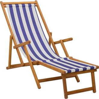 vidaXL Tumbona Plegable 3 Posici&oacute;n Madera De Eucalipto Maciza Vidaxl