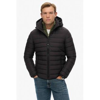 Superdry gewatteerde jas zwart