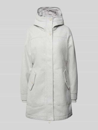 Ragwear Parkamantel mit Pattentaschen Modell Janissa in Hellgrau Melange, Gr&ouml;&szlig;e S