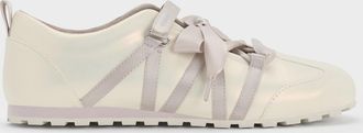 Charles & Keith Silko Pearlescent Ballet Sneakers