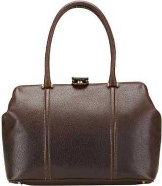 Gucci Pre-owned Handbags, male, Brown, Size: ONE SIZE Pre-owned Leather handbags
