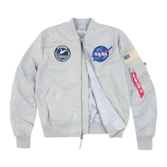 Alpha Industries Nasa Reversible Bomberjack II - Heren - Bomber jackets - Grijs - M - Nylon - Jassen