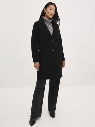 Ichi Womens Two-button medium-length overcoat