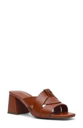 Anne Klein Monda Block Heel Slide Sandal in Coffee Pu at Nordstrom Rack, Size 8.5