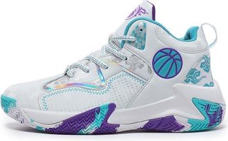 Generic Mens Plus Size Basketball Shoes Anti Slip Wear-Resistant Shock-Absorbing Outdoor Indoor Sports Training Boots Walking Shoes(Purple,12.5 UK)