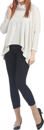 Papillon Cowl Neck Brushed Jersey Top In Silver