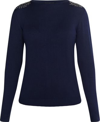 Usha Gebreide trui Dames marine