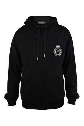 Dolce & Gabbana Dolce&Gabbana Hoodie met heraldisch embleem Zwart