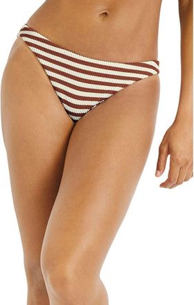 Vitamin A Thalia Stripe Bikini Bottoms in Brown at Nordstrom, Size X-Small