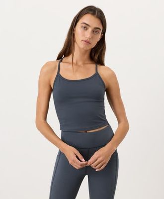 Pact On The Go-To Shelf Bra Tank Made With Organic Cotton in Steel Blue at Nordstrom, Size Xx-Large