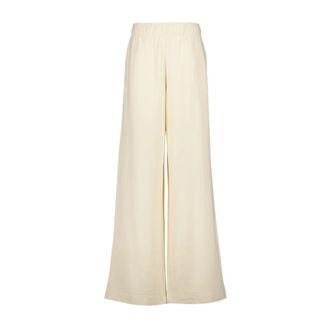 Moncler Beige Wide-Leg Track Trousers - female - Moncler - Wide Trousers - Beige - M - Trousers