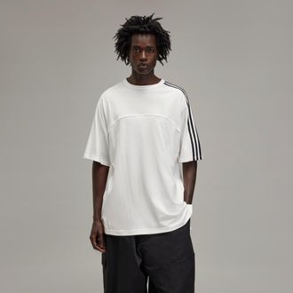 Yohji Yamamoto 3-Stripes T-shirt met Korte Mouwen