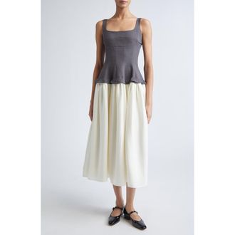 Stine Goya Mixed Media Corset Dress in Melange Grey /Cream at Nordstrom Rack, Size X-Large