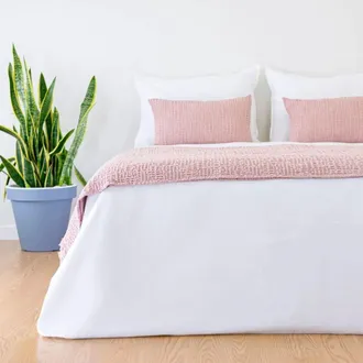 Casa da Laura Funda n&oacute;rdica geom&eacute;trico 100% algod&oacute;n blanco cama 105 cm (180 x 220 cm