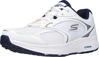 Skechers Mens Go Run Consistent Specie Sneaker, White and Navy Leather/Textile, 10 UK