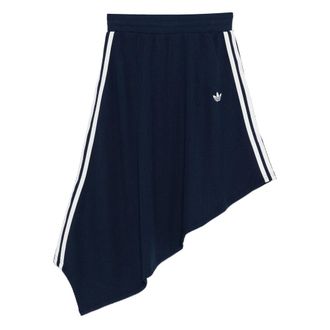 adidas Waffle-texture Asymmetric Midi Skirt