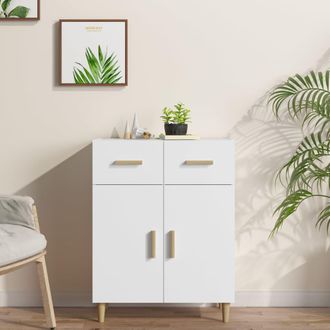vidaXL Aparador De Madera Contrachapada Blanco 69,5x34x89 Cm Vidaxl