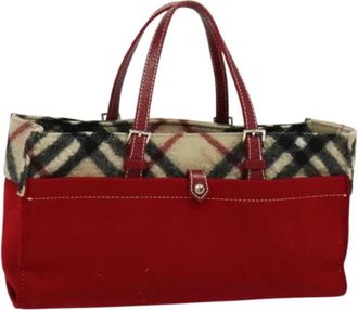 Burberry Pre-owned Wool handbags - Dames - Vintage Handtas - Rood - ONE Size - Wol - Vintage
