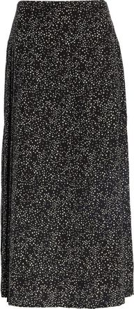 Valentino Garavani Starry Silk Cr&ecirc;pe de Chine Skirt in Black/cream at Nordstrom, Size 42