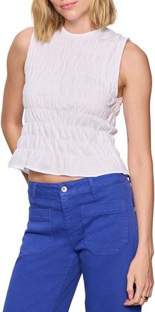 Sanctuary Better Together Smocked Sleeveless Top in White at Nordstrom, Size X-Large