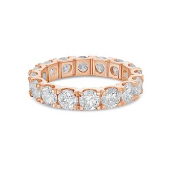 Diana M. Jewels 14kt rose gold 8.00 cts round lab grown diamond eternity band in U-prong setting