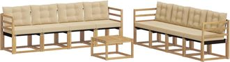 vidaXL Conjunto De Sof&aacute;s De Exterior 9 Uds. Y Beige Vidaxl