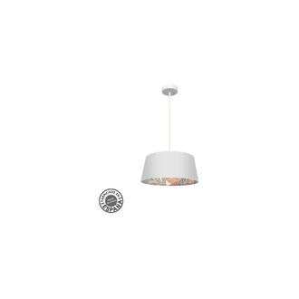 Fabrilamp Lampada de lampada a sospensione da soffitto 40d Tunez 1xe27 Bianco/bianco-impresso - Fabrilamp
