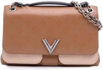 Louis Vuitton Pre-owned Cuir Plume Ecume Very Chain - Dames - Vintage Handtas - Beige - ONE Size - Leer - Vintage